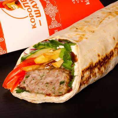 Шаурма с люля-кебаб и картошкой фри XL