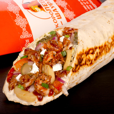 Шаурма с рваным мясом и фетой