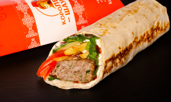 Шаурма с люля-кебаб и картошкой фри