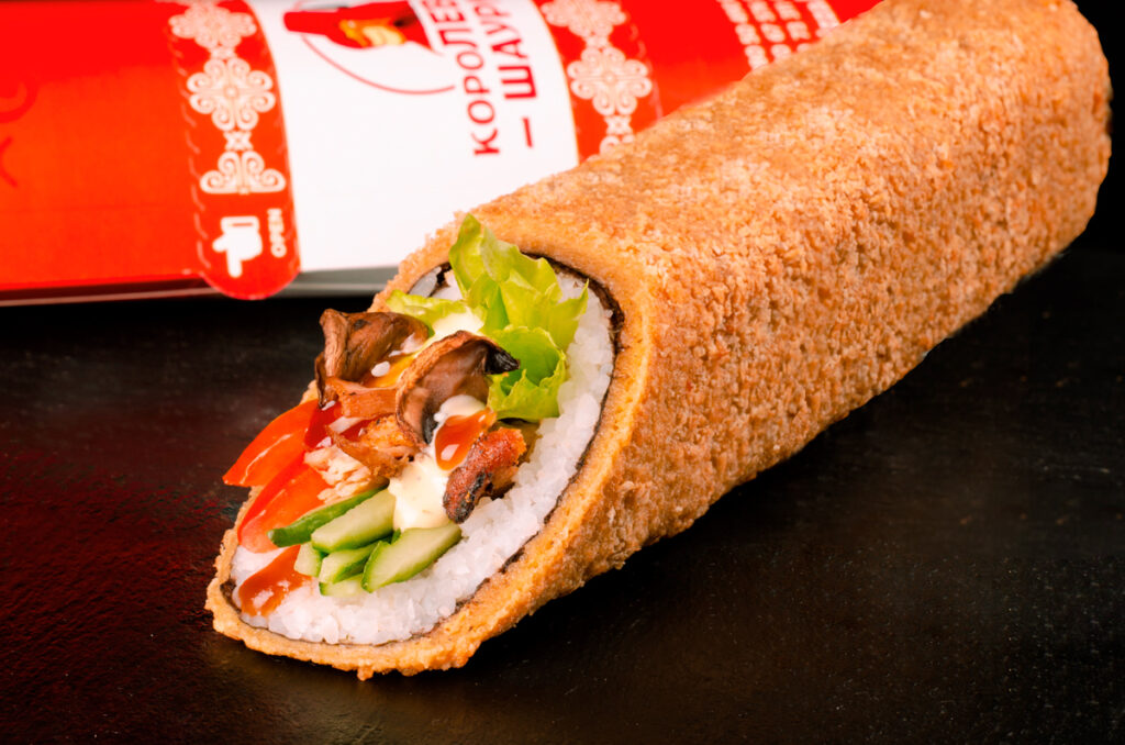 Шаурма японская с курицей и грибами в Харькове