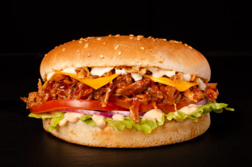 Бургер з рваным м'ясом у Харкові