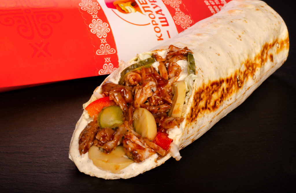 Шаурма с рваным мясом в Харькове